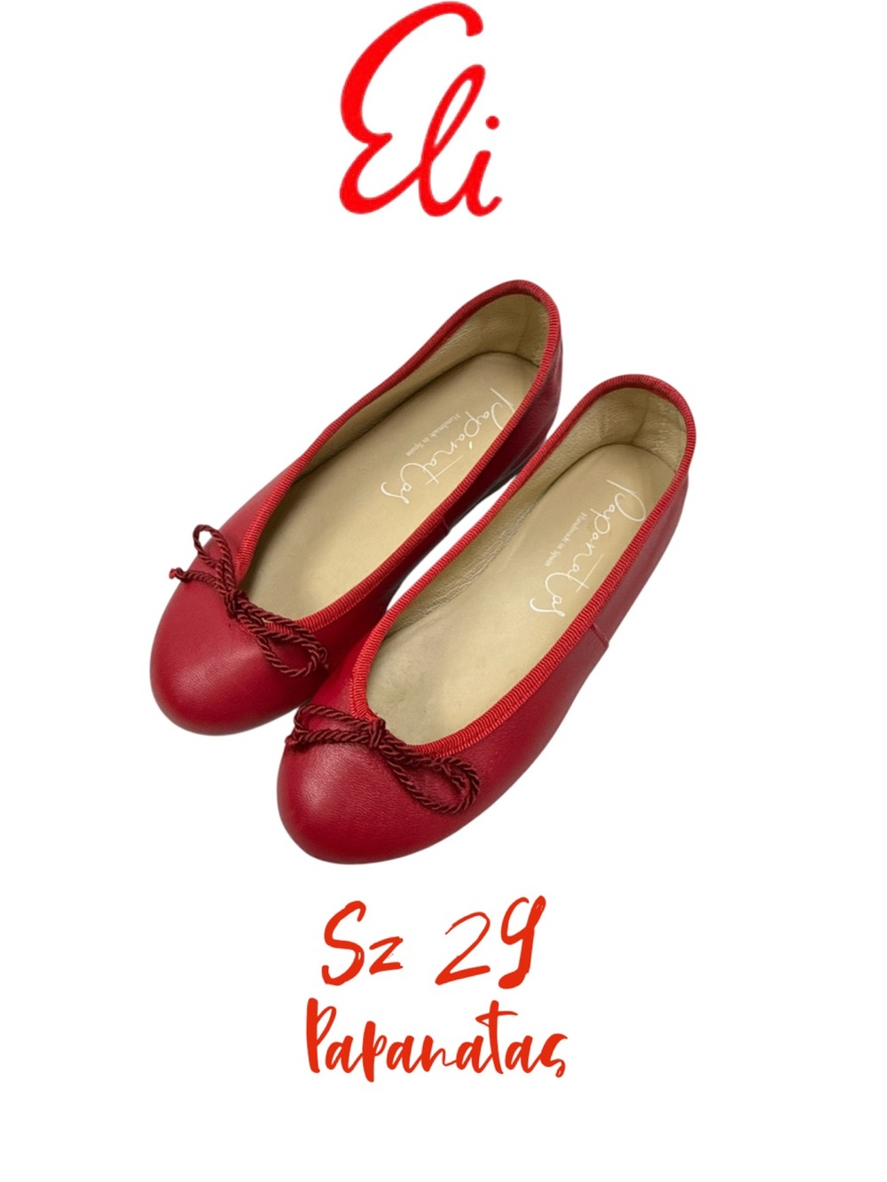 RED CORD DANCERS PAPANATAS | ELI 1957 size 29